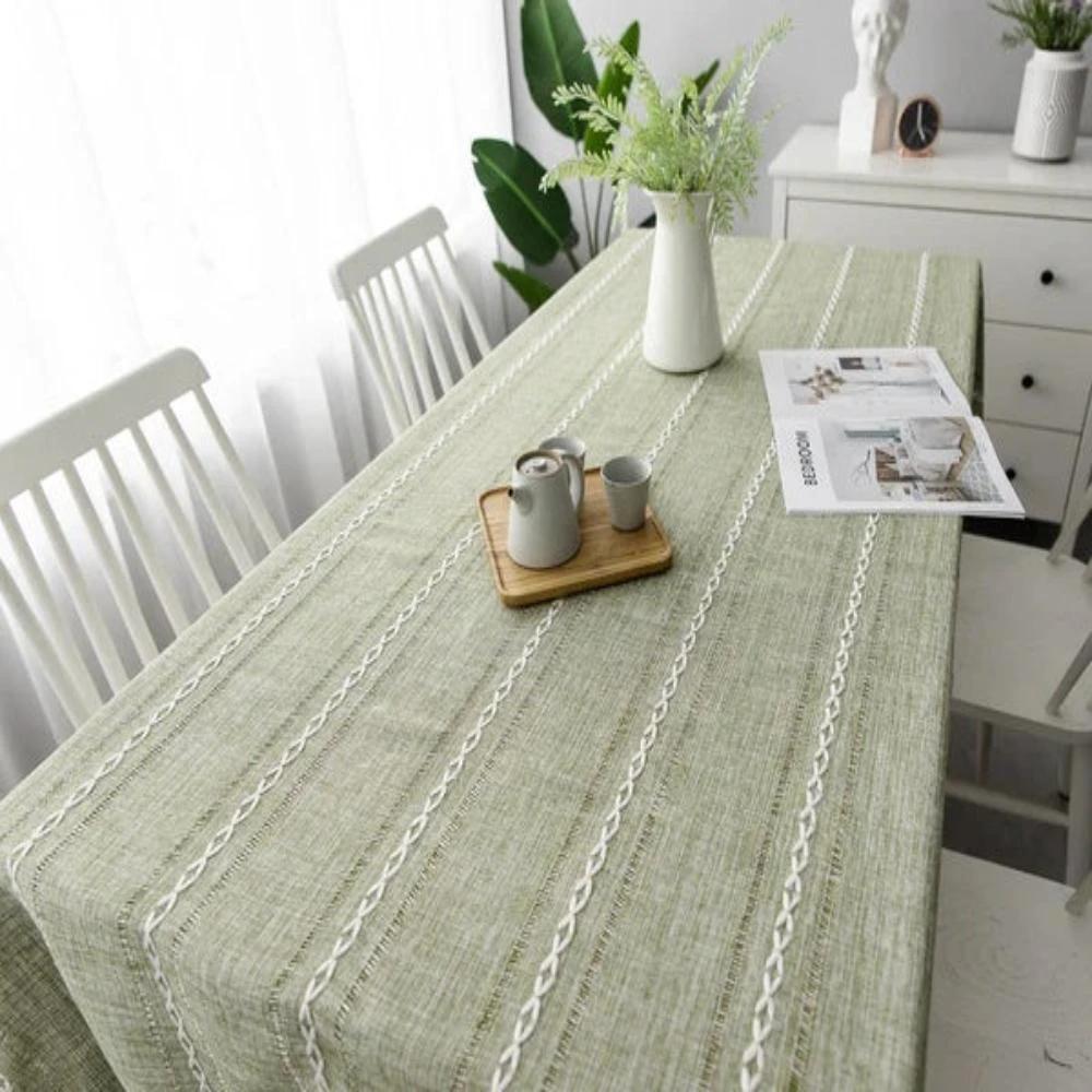 Elegant Cotton Linen Tablecloth by Casa & Beyond