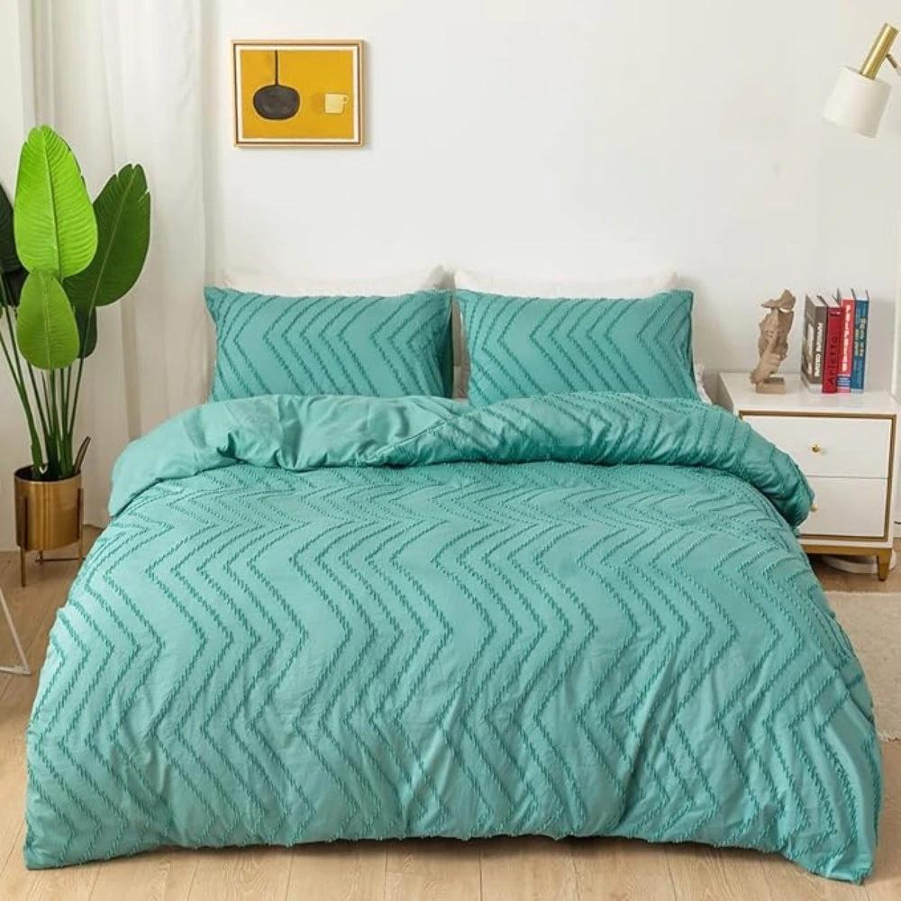 Chevron Plush Quilt Cover | 3pcs Set by Casa & Beyond