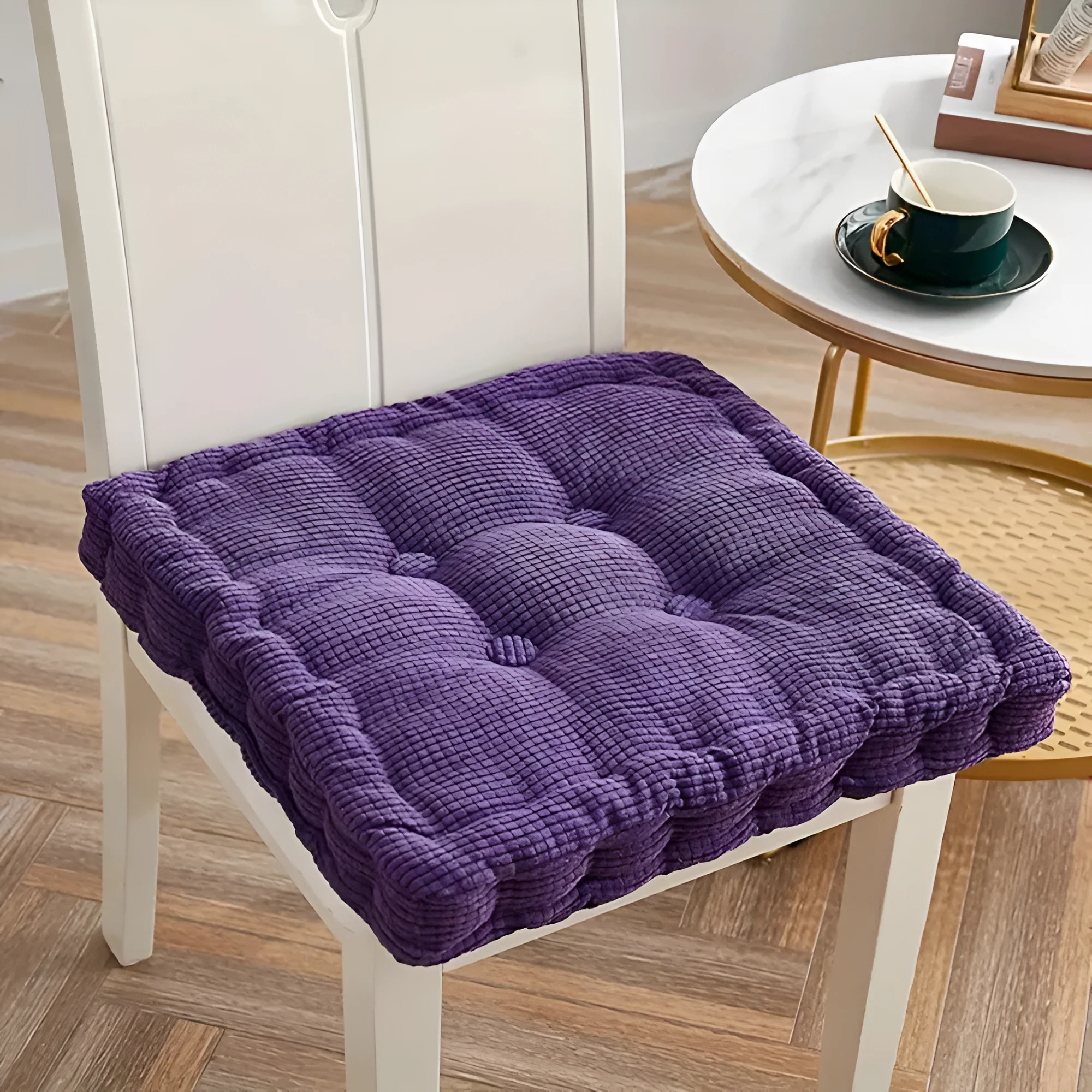 Stackable Corduroy Chair Cushions by Casa & Beyond