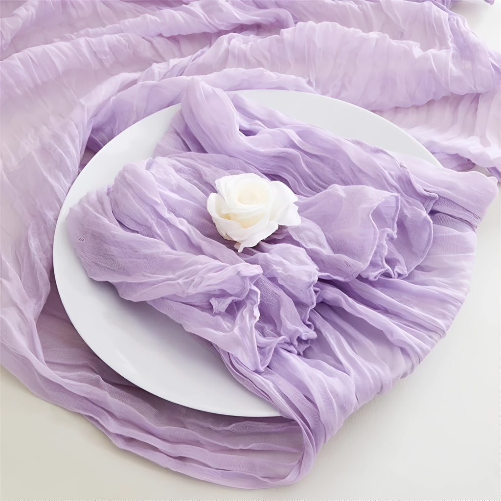 Cheesecloth Flowy Table Runner | 10 Pcs Set by Casa & Beyond