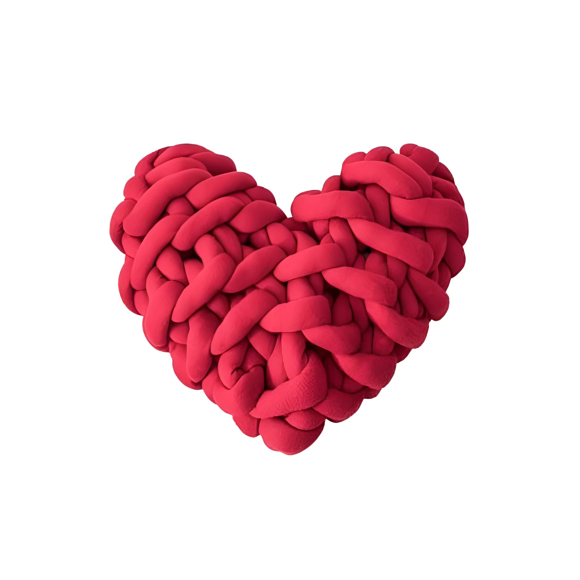 Plush Knotted Heart Shape Cushions by Casa & Beyond