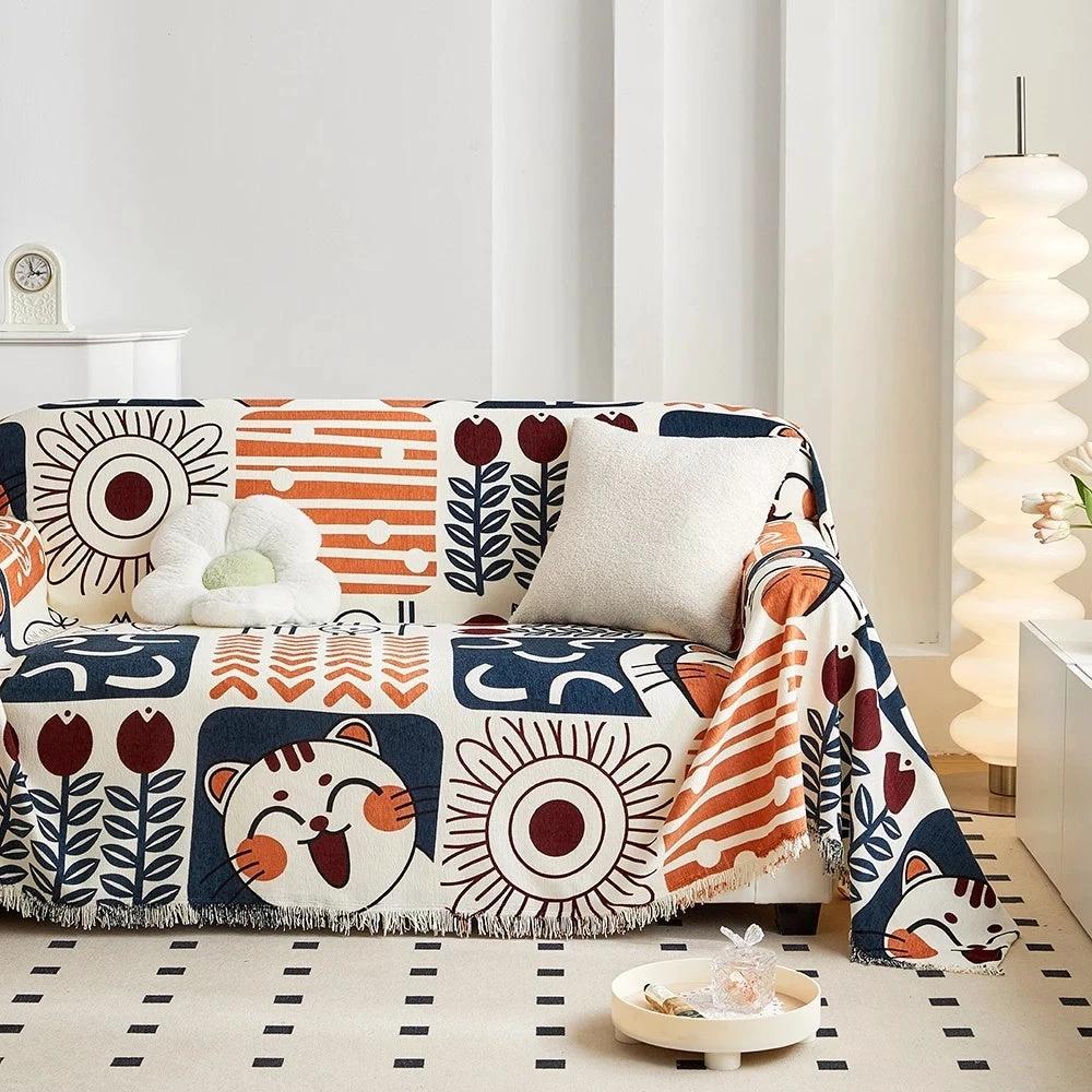 Tassel Tide All-Season Sofa Cover by Casa & Beyond