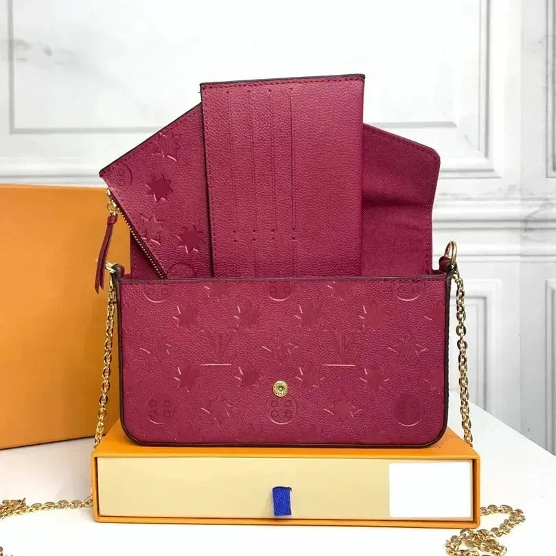 Retro Luxury Designer Purse Apricot Patterned Women’s Shoulder Bag by fashionable010