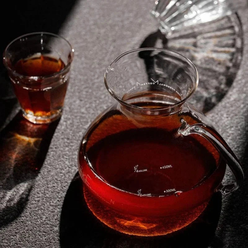 15oz Glass Pour Over Coffee Server Heat-Resistant Drip Brewing Carafe by Bowlift