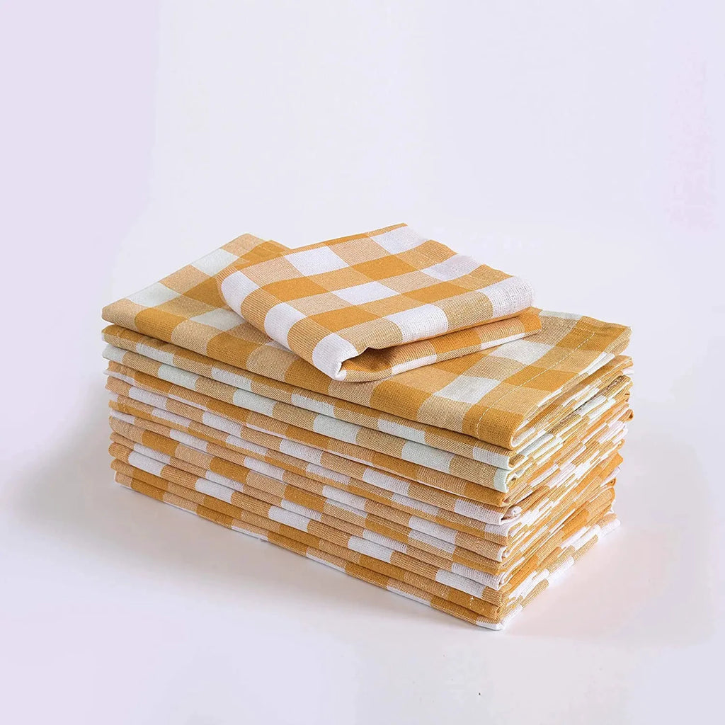 16" Reusable Polyester Tablecloth Napkins Set Thickened Placemats by Bowlift