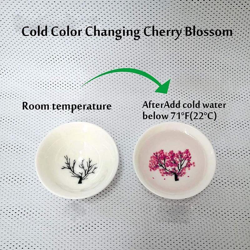Magic Cold Hot Temperature Color Changing Sakura Sake Cup by BowLift
