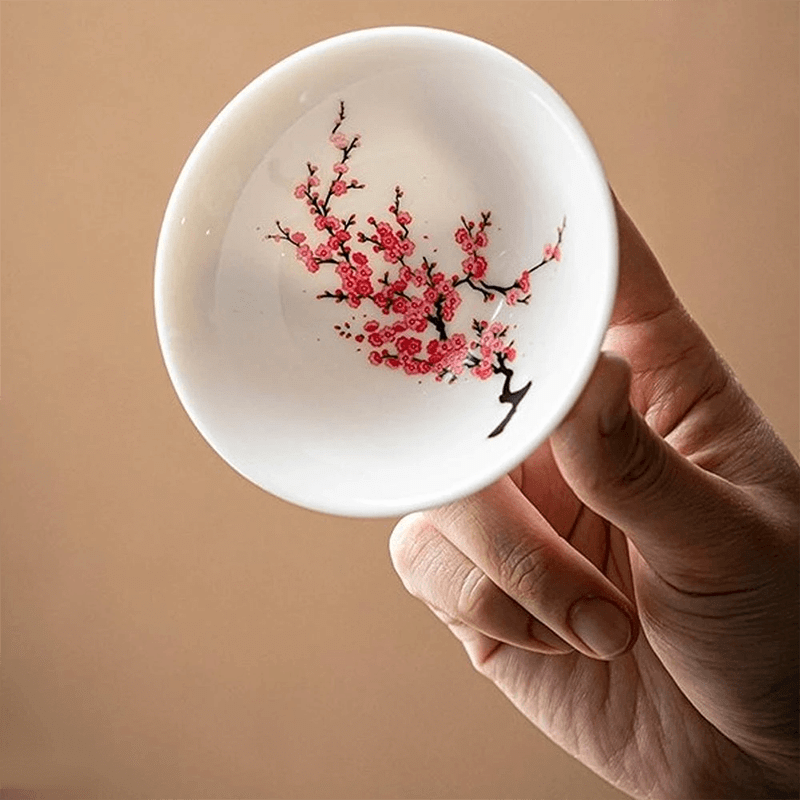 Magic Cold Hot Temperature Color Changing Sakura Sake Cup by BowLift