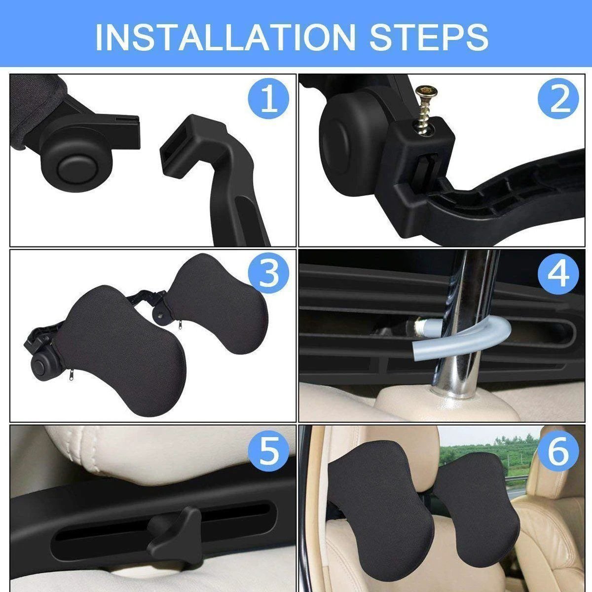 Car Seat Headrest For Kids And Adults by BowLift