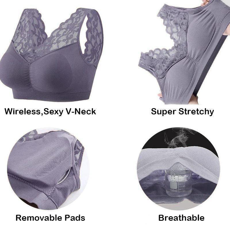 Breathable sports lace bra by BowLift
