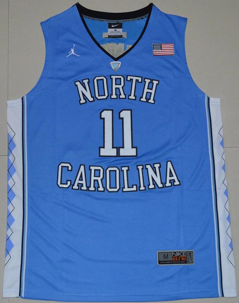 North Carolina Tar Heels #11 Brice Johnson NCAA Basketball Jersey Blue by My store basketball