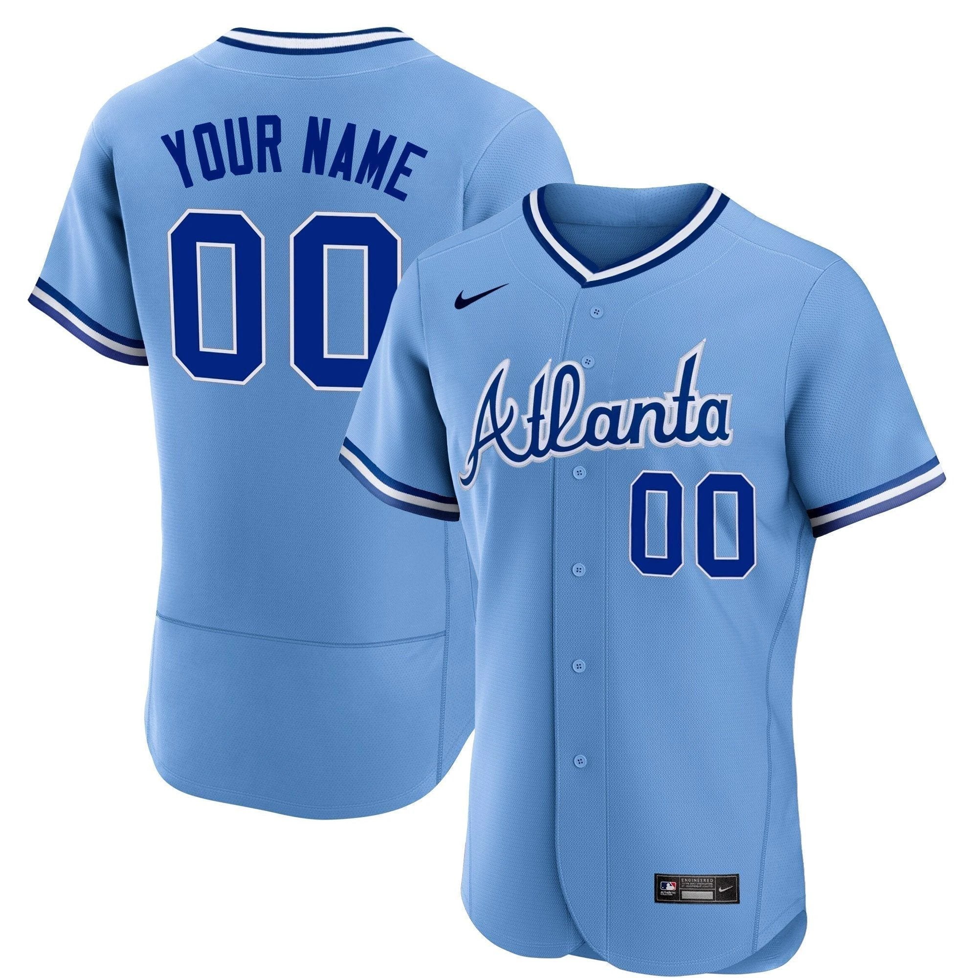 Atlanta Braves Throwback 1974 - 1982 Custom Jersey - All Stitched by Atlanta Braves