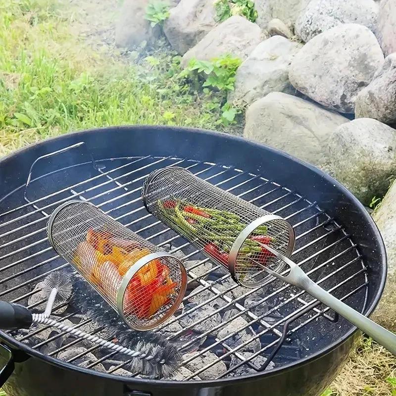 GrillMaster DuoLock Grill Basket made of stainless steel Bowlift by Bowlift