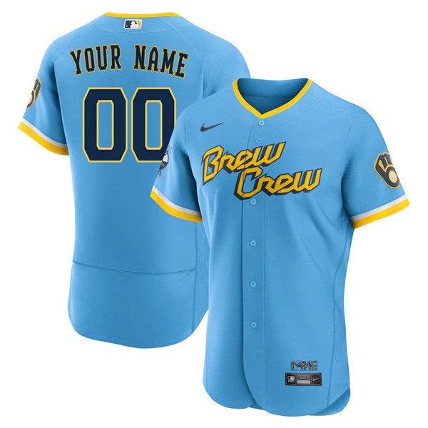 Milwaukee Brewers City Connect Custom Jersey - All Stitched by Milwaukee Brewers