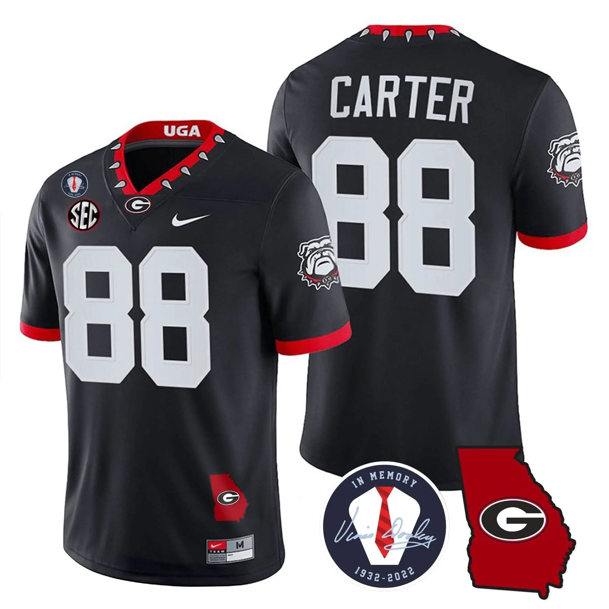 GB 2023 Vapor Jersey - Georgia Map by Georgia Bulldogs