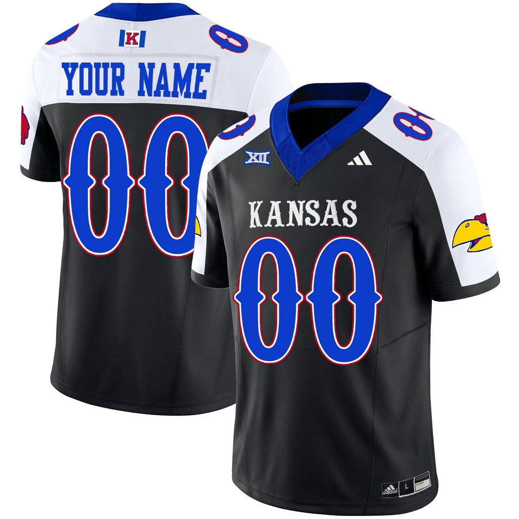 Custom Kansas Jayhawks Jersey Blackhawk Vapor Limited Stitched All Colors by Kansas Jayhawks