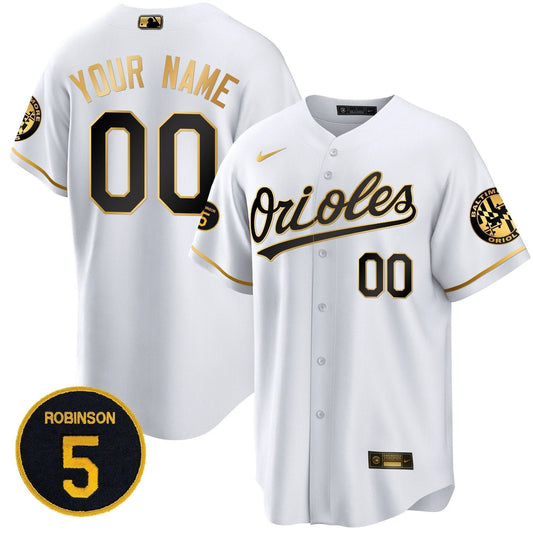 Baltimore Orioles Robinson Patch Cool Base Custom Jersey – All Stitched by Baltimore Orioles