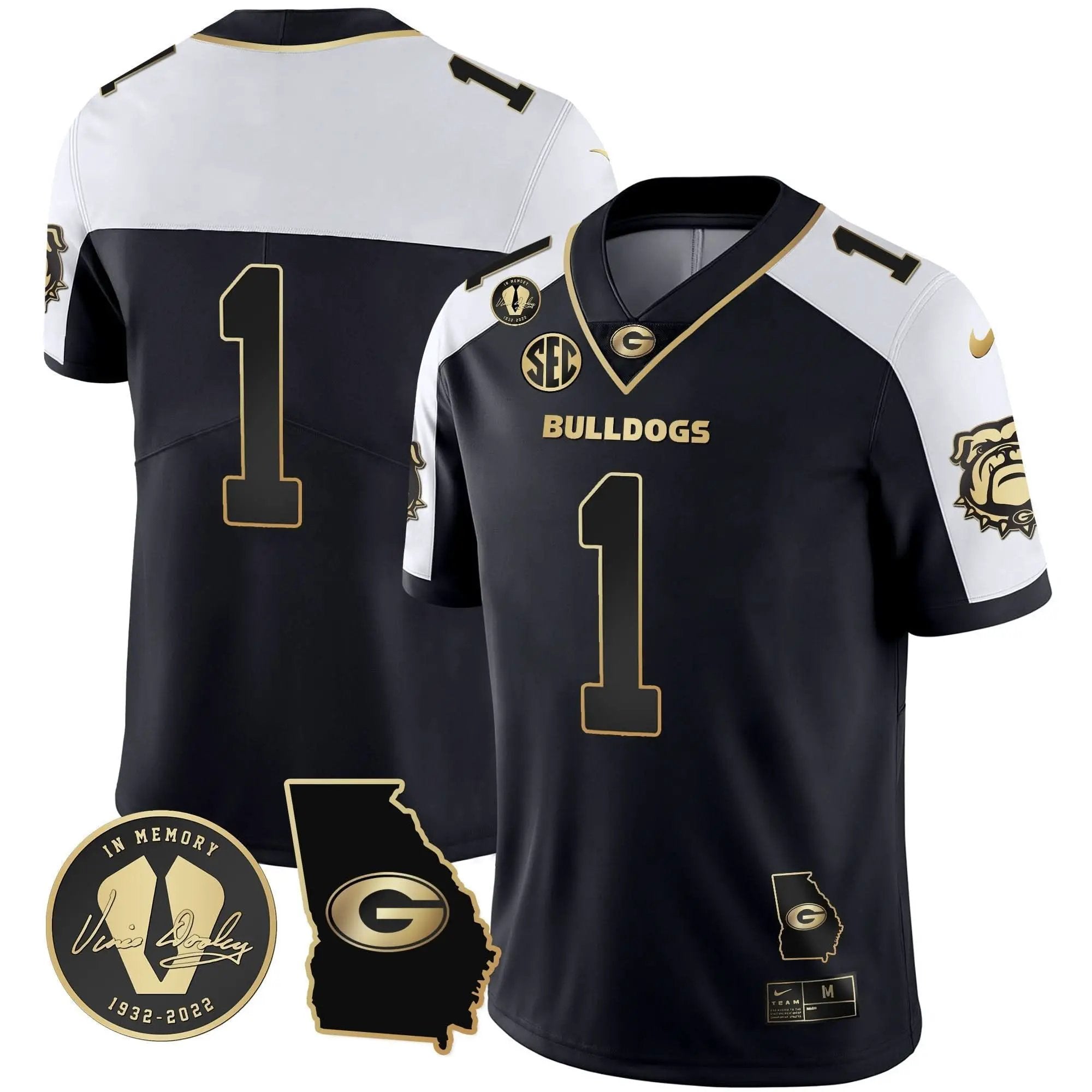 GB 2023 Vapor Jersey - Georgia Map by Georgia Bulldogs