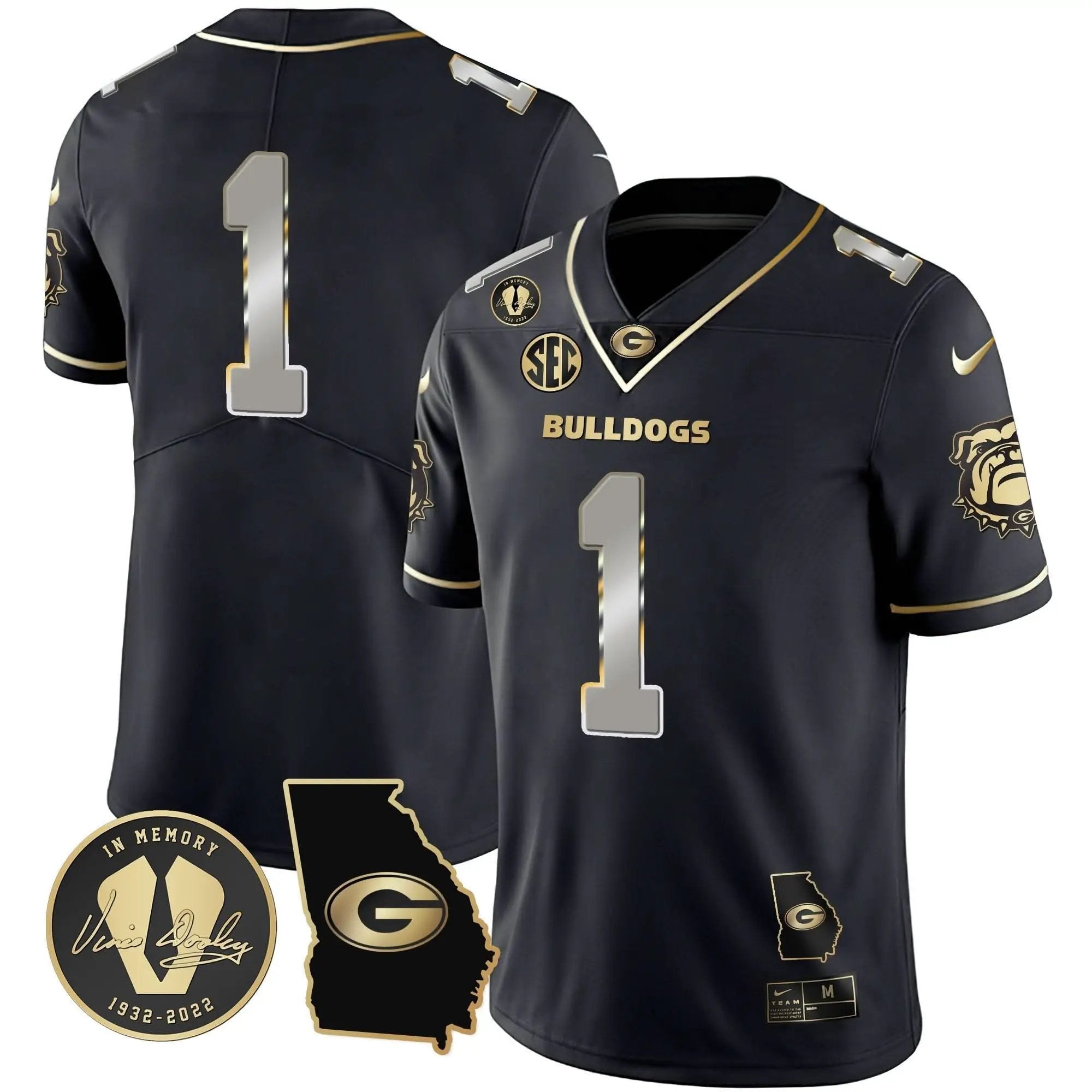 GB 2023 Vapor Jersey - Georgia Map by Georgia Bulldogs