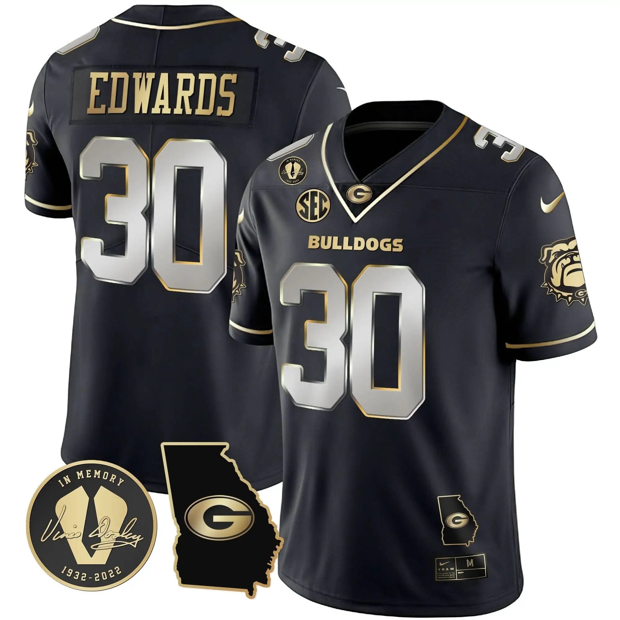 GB 2023 Vapor Jersey - Georgia Map by Georgia Bulldogs