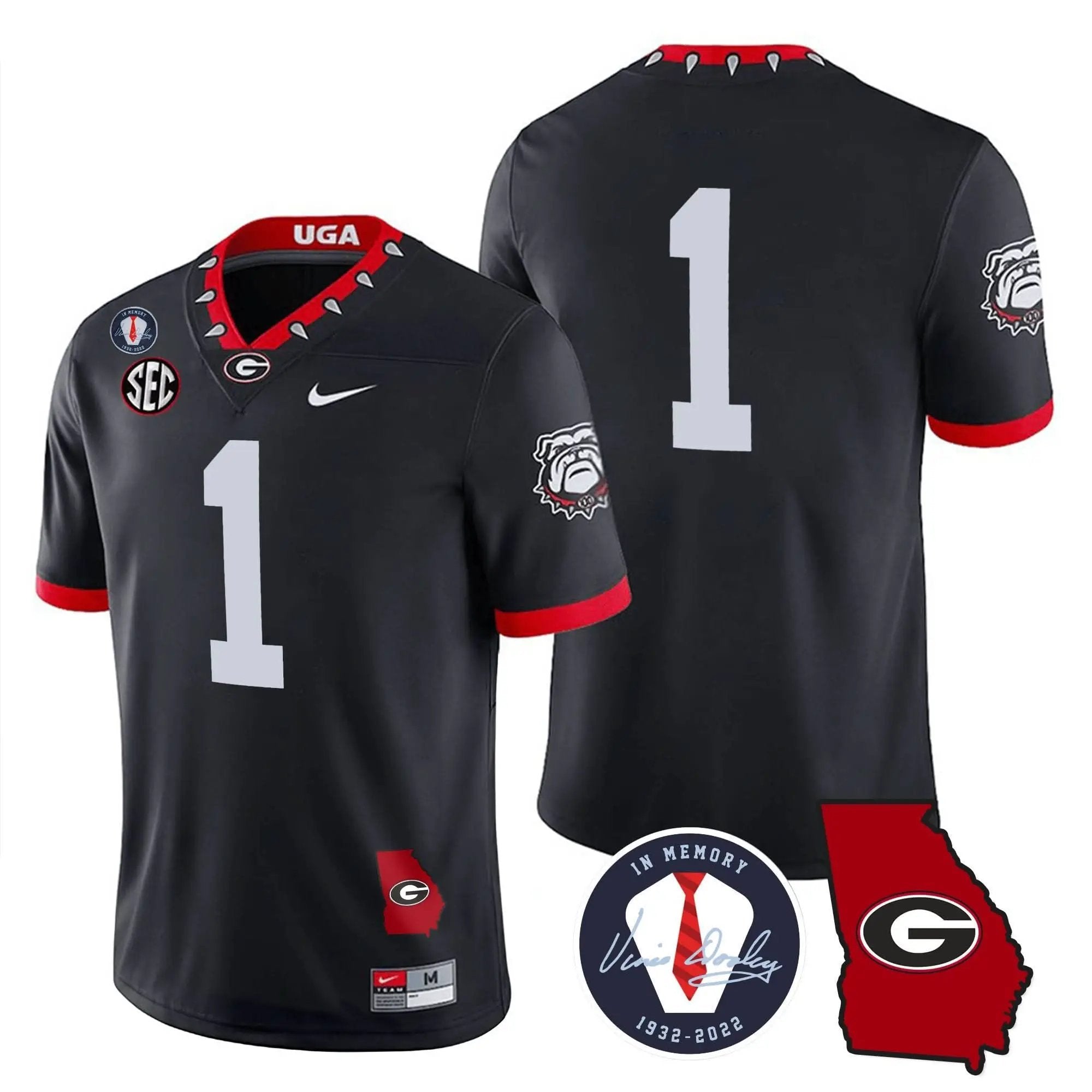 GB 2023 Vapor Jersey - Georgia Map by Georgia Bulldogs