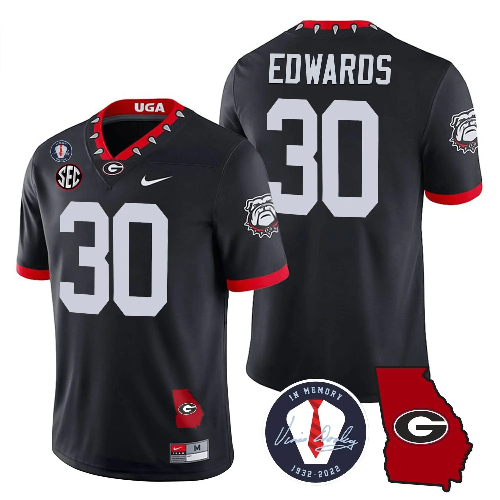 GB 2023 Vapor Jersey - Georgia Map by Georgia Bulldogs