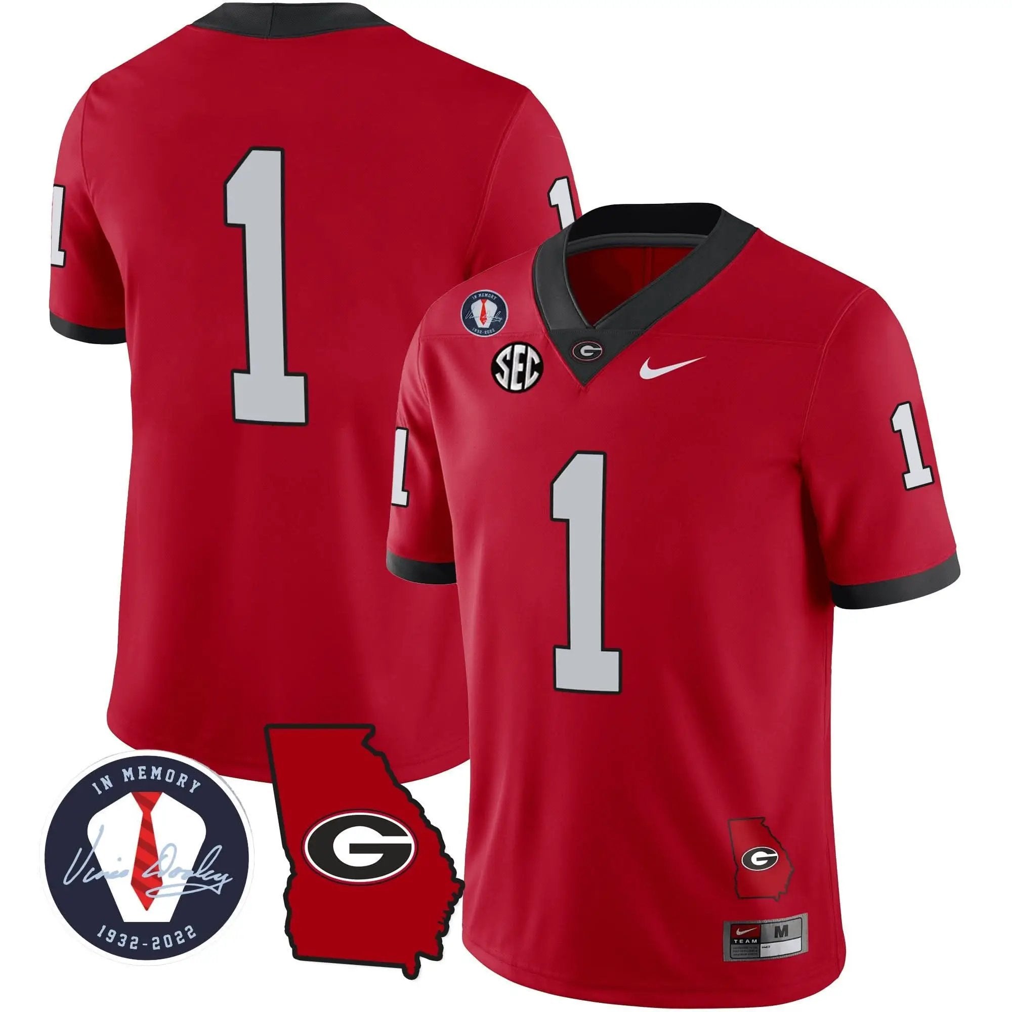 GB 2023 Vapor Jersey - Georgia Map by Georgia Bulldogs