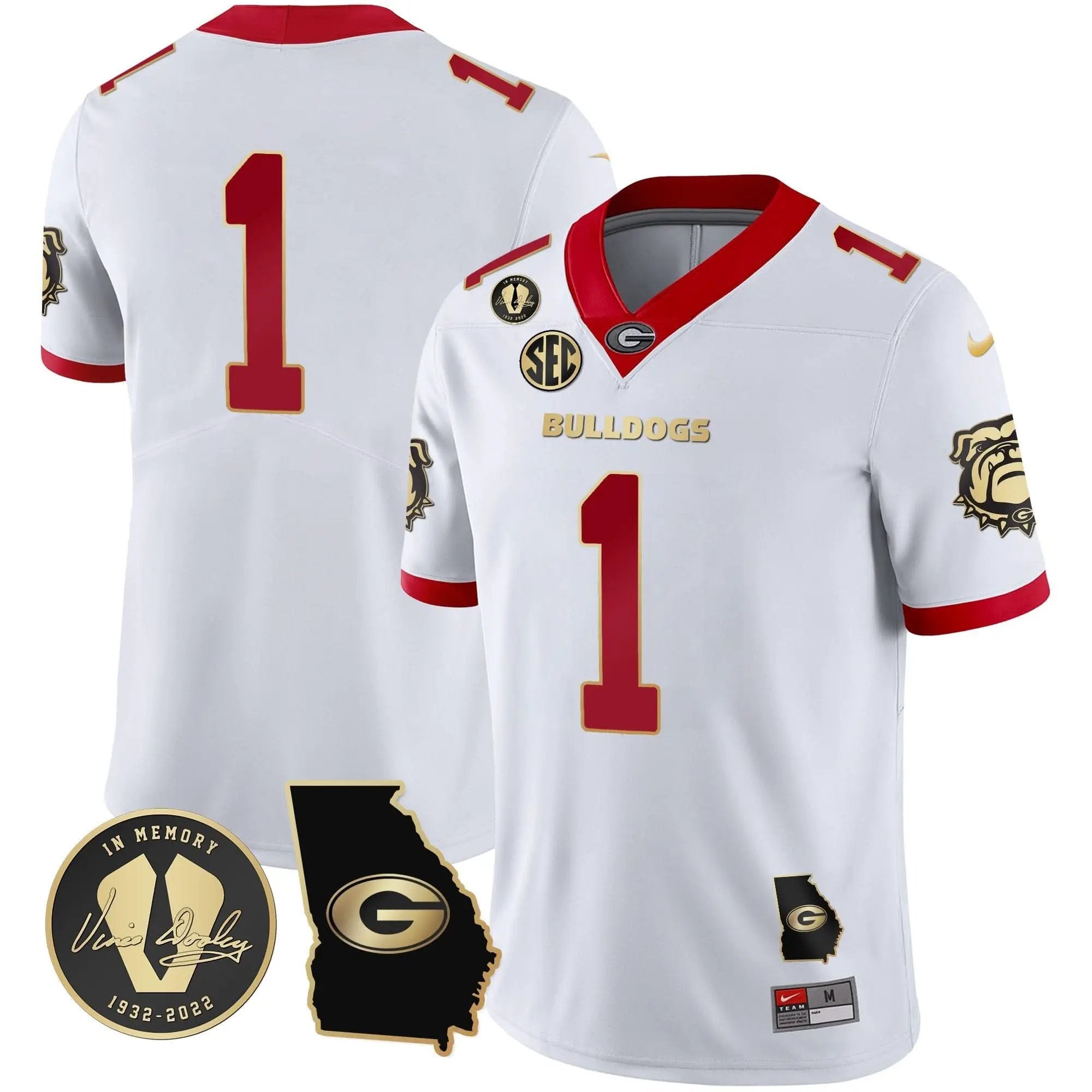 GB 2023 Vapor Jersey - Georgia Map by Georgia Bulldogs