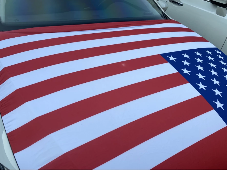 The United Kingdom flag, Car Hood Cover Flag of UK,Engine Banner Flag Great Britain,3.3X5ft,/6X7FT 100% Polyester Elastic Fabrics Can be Washed Suitable for large SUV and Pickup Trucks by flagsshop