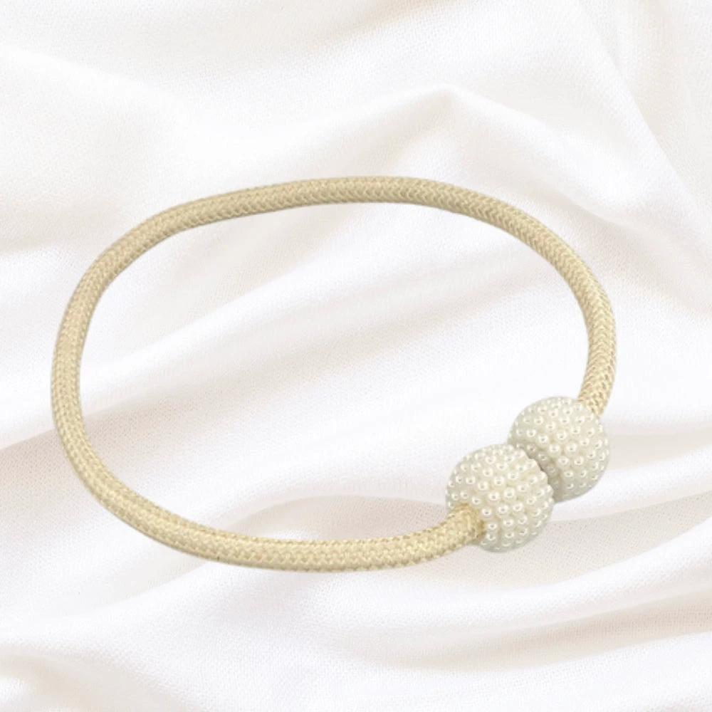 Magnetic Pearl Curtain Tie Back | 2pcs Set by Casa & Beyond