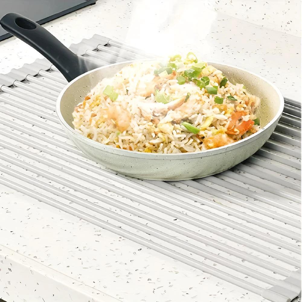 Stainless Steel Dish Drying Rolling Rack by Casa & Beyond