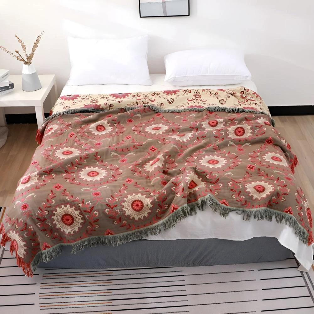 Retro Mandala Reversible Blanket by Casa & Beyond