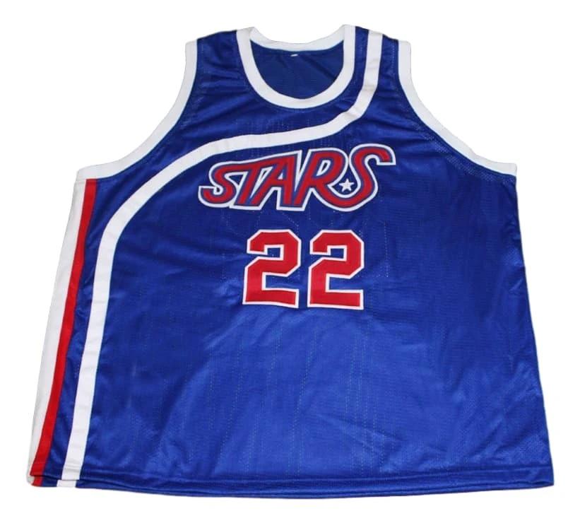 Moses Malone Jersey #22 Utah Stars Basketball Blue by My store basketball