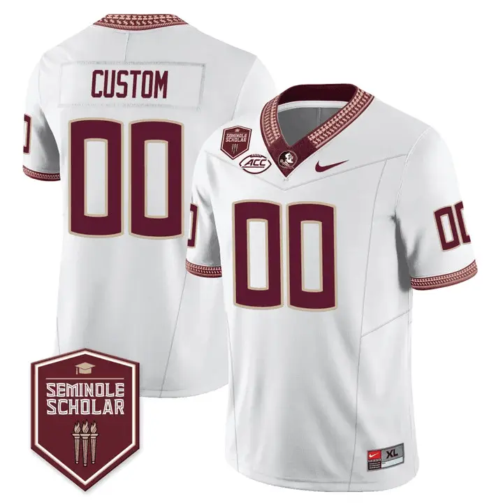 FSS Scholar Patch Vapor Limited Custom Jersey by Florida State Seminoles