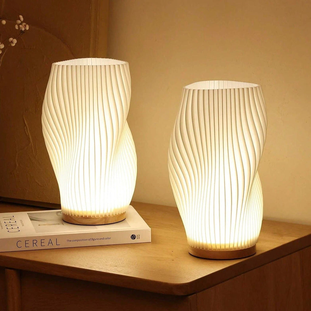 WaveGlow Dual Shade USB Table Lamp Bowlift by Bowlift