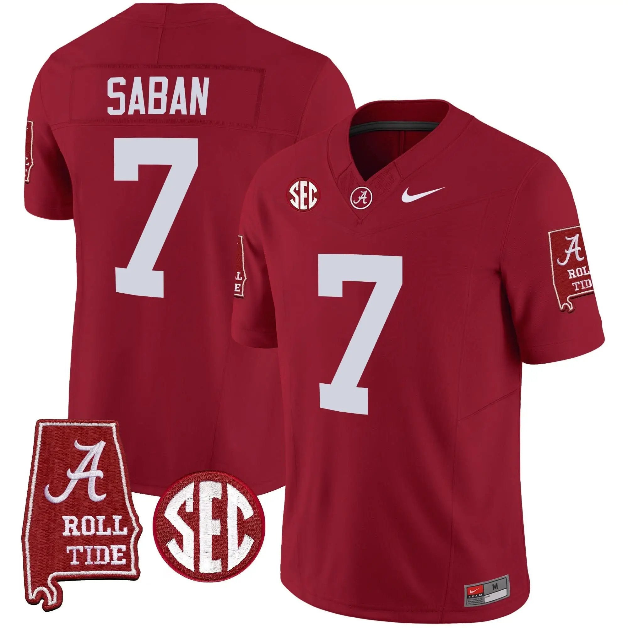 Nick Saban ACT #7 Champions Vapor Limited Jersey by Alabama Crimson Tide
