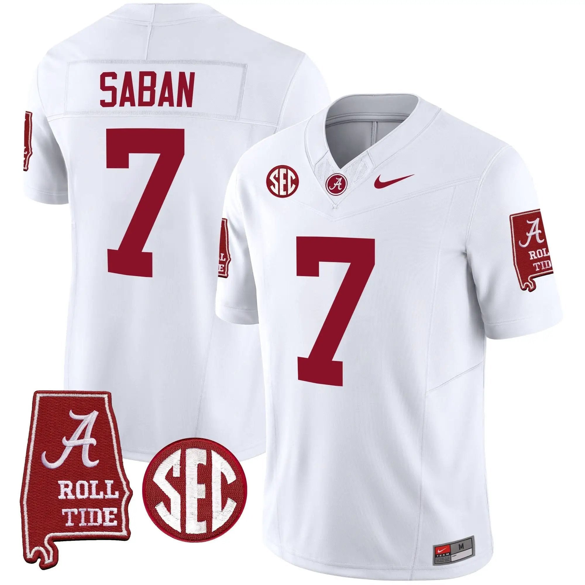 Nick Saban ACT #7 Champions Vapor Limited Jersey by Alabama Crimson Tide