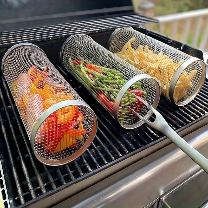 GrillMaster DuoLock Grill Basket made of stainless steel Bowlift by Bowlift