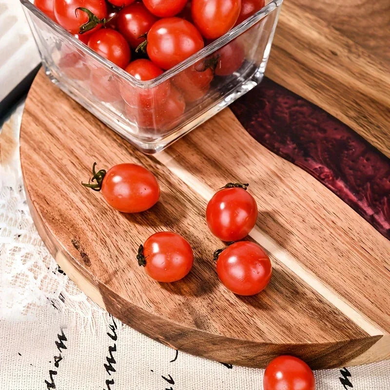 Round cutting board made of acacia wood – Versatile kitchen board for steak, snacks, and more Bowlift by Bowlift