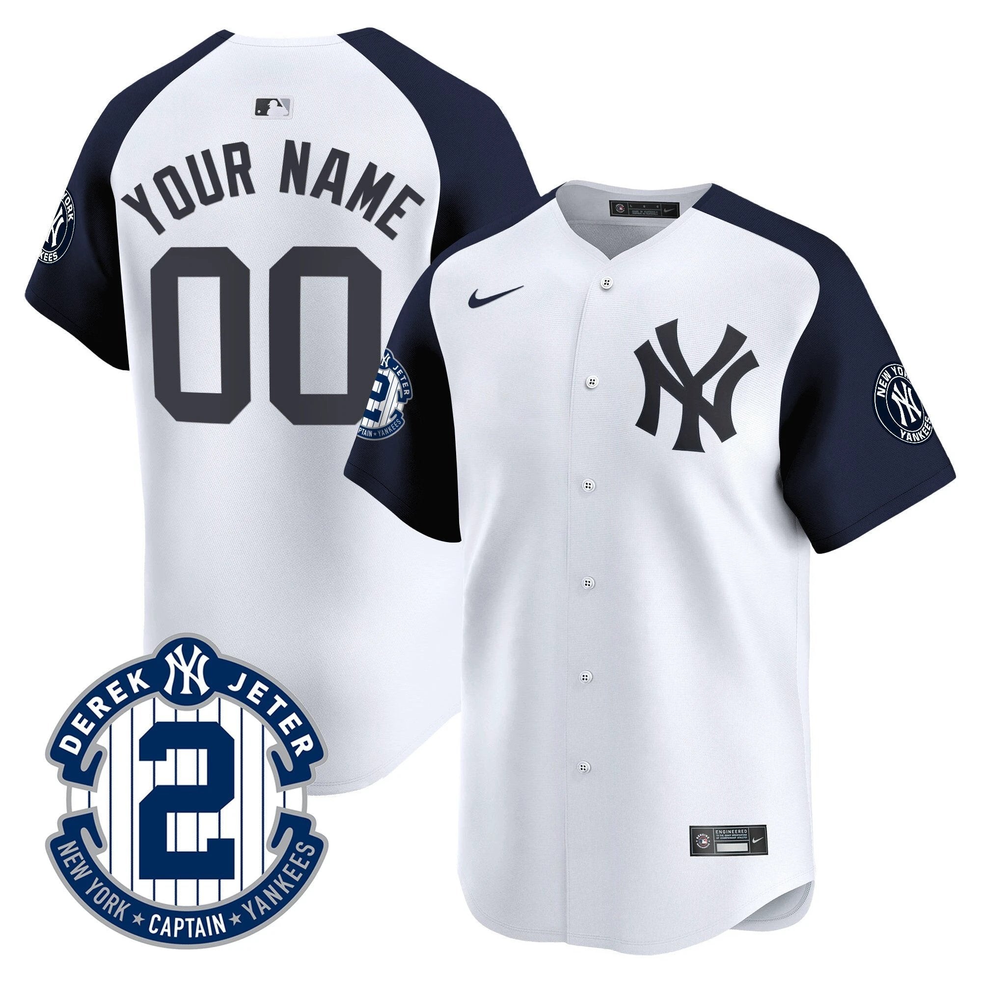 NYY Derek Jeter Patch Vapor Premier Limited Custom Jersey - All Stitched by Digigearus