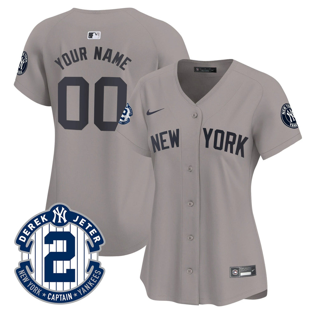 New York Yankees Derek Jeter Patch Vapor Premier Limited Custom Jersey - All Stitched by New York Yankees
