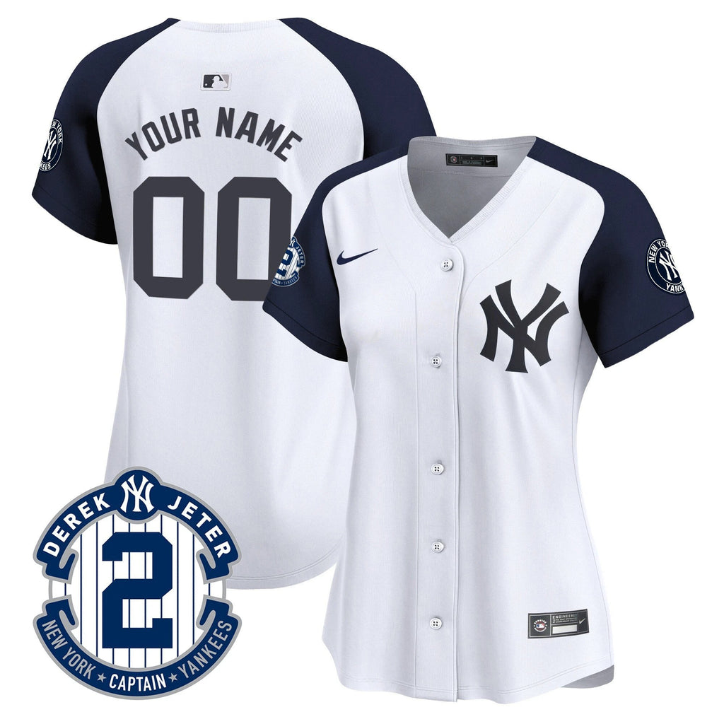 New York Yankees Derek Jeter Patch Vapor Premier Limited Custom Jersey - All Stitched by New York Yankees