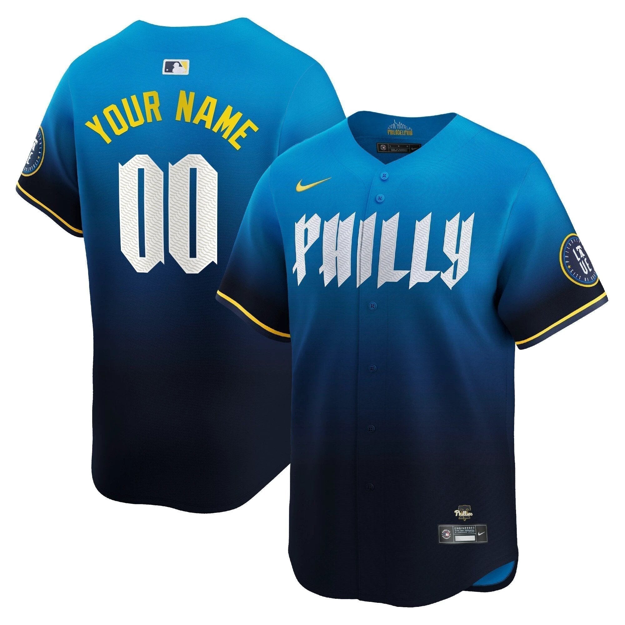 Philadelphia Phillies City Connect Custom Jersey - All Stitched by Philadelphia Phillies