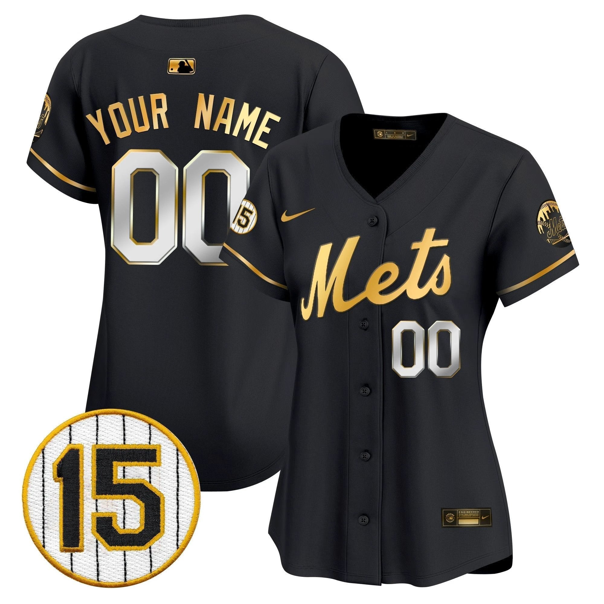 New York Mets Jerry Grote Patch Vapor Premier Limited Custom Jersey - All Stitched by New York Mets