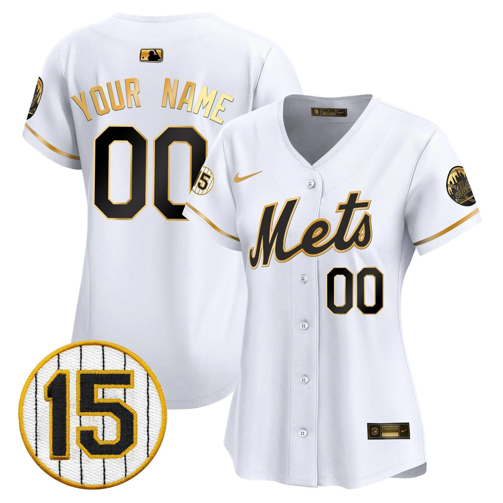 New York Mets Jerry Grote Patch Vapor Premier Limited Custom Jersey - All Stitched by New York Mets