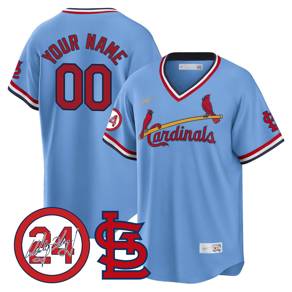St. Louis Cardinals Memorial Vapor Premier Limited Custom Jersey - All Stitched by St. Louis Cardinals
