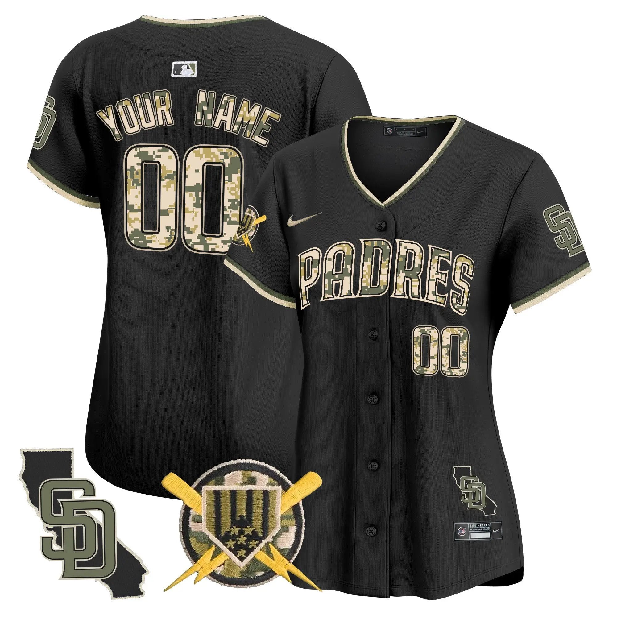 Padres Armed Forces Day Vapor Premier Limited Custom Jersey - All Stitched by Digigearus