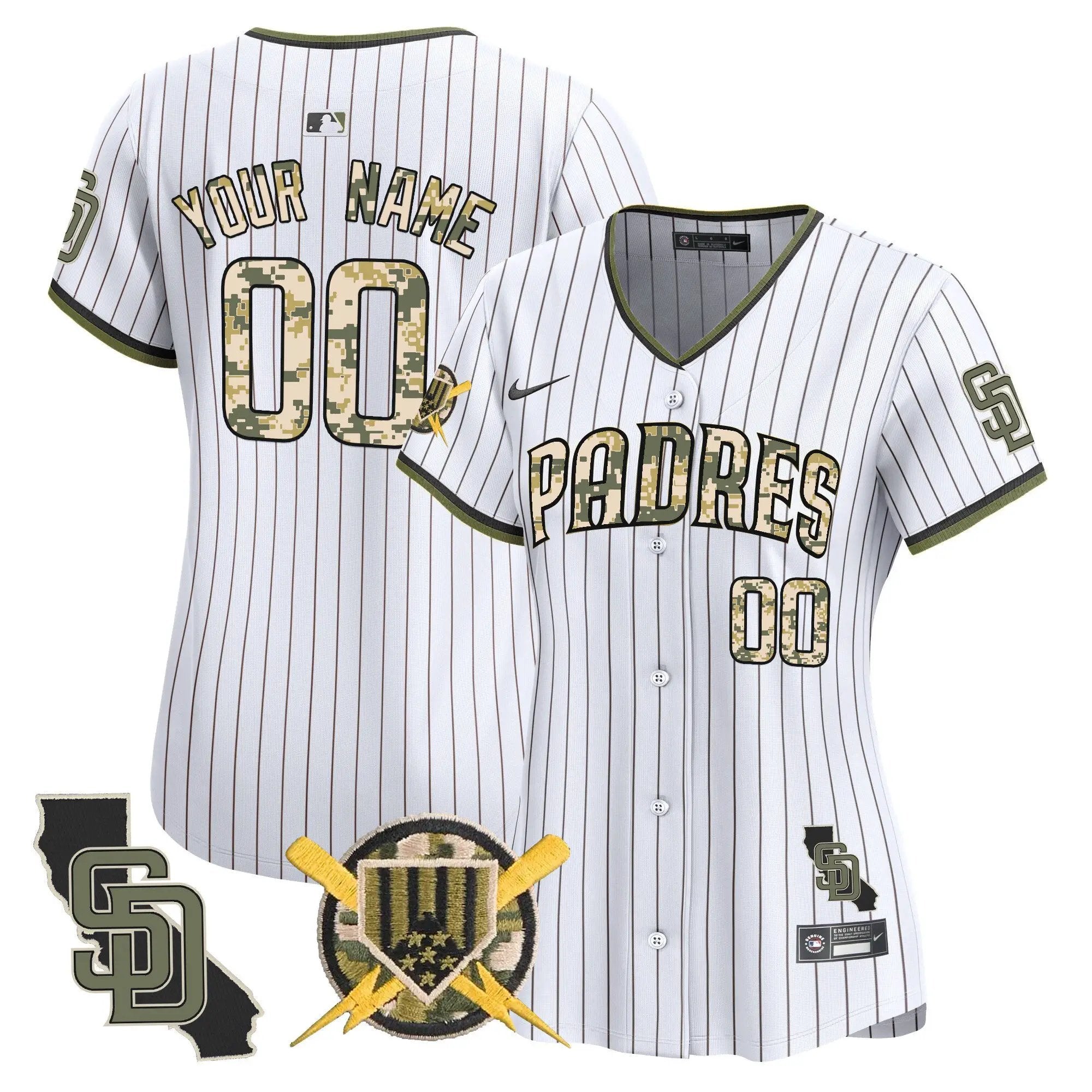 Padres Armed Forces Day Vapor Premier Limited Custom Jersey - All Stitched by Digigearus