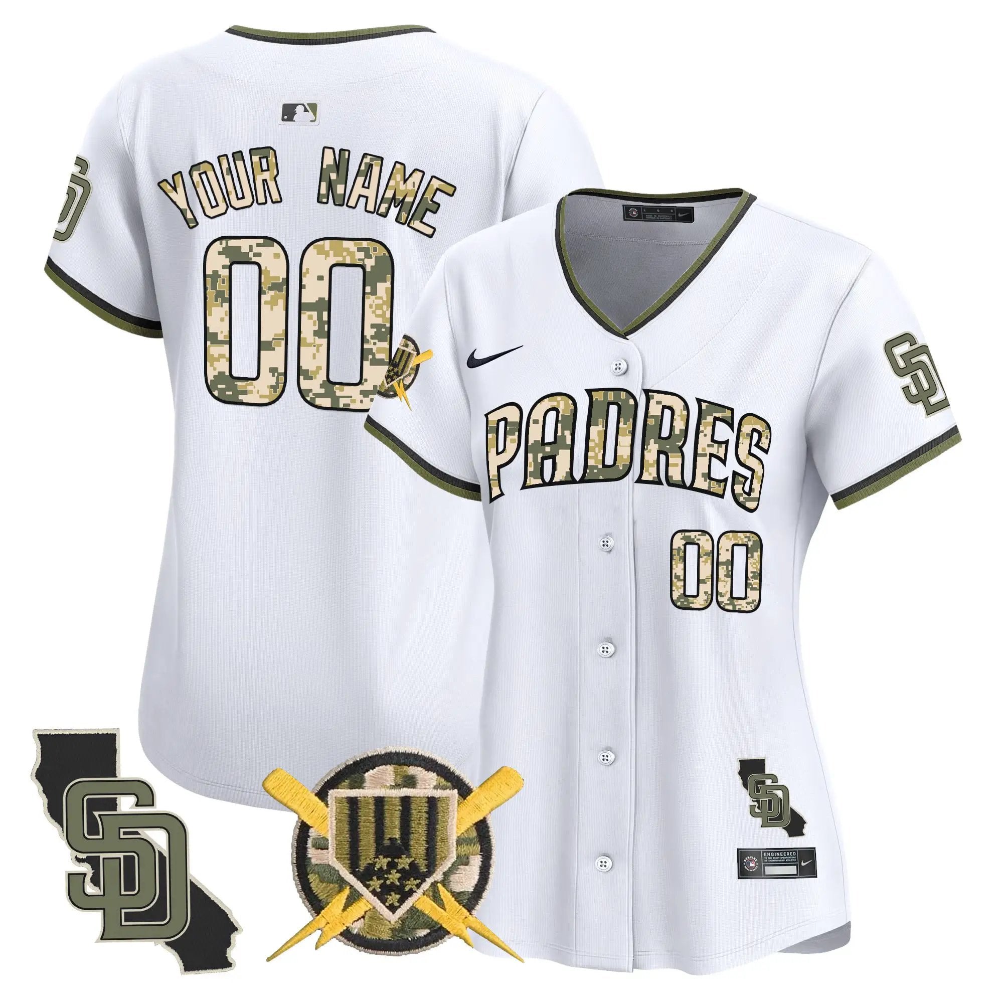 Padres Armed Forces Day Vapor Premier Limited Custom Jersey - All Stitched by Digigearus