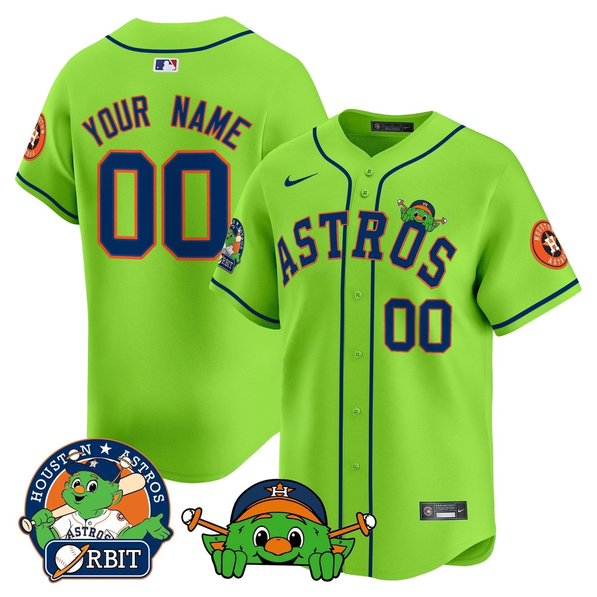 Astros Orbit Patch Vapor Premier Limited Custom Jersey V3 - All Stitched by Houston Astros