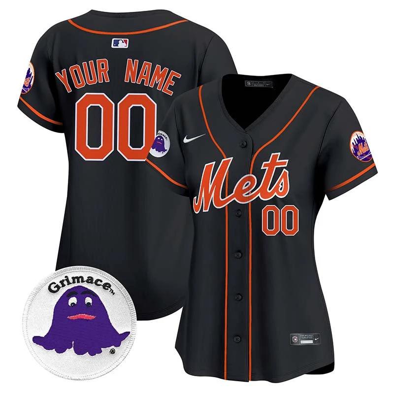 Mets Grimace Vapor Premier Limited Custom Jersey - All Stitched by New York Mets